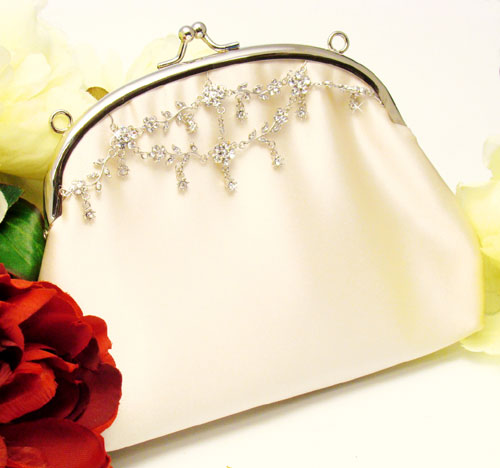 Beautiful Crystal Encrusted Bridal Purse