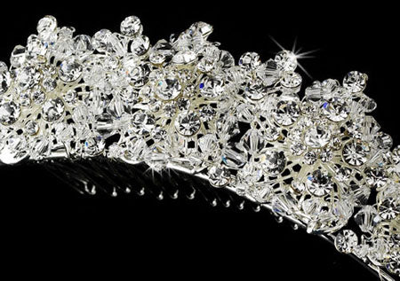 Intricately Hand Made Swarovski Crystal Comb