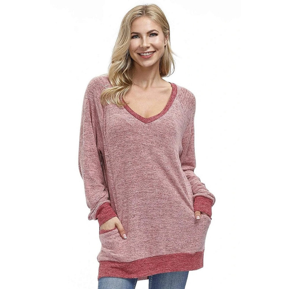 MIER Weiches, lässiges Damen-Sweatshirt