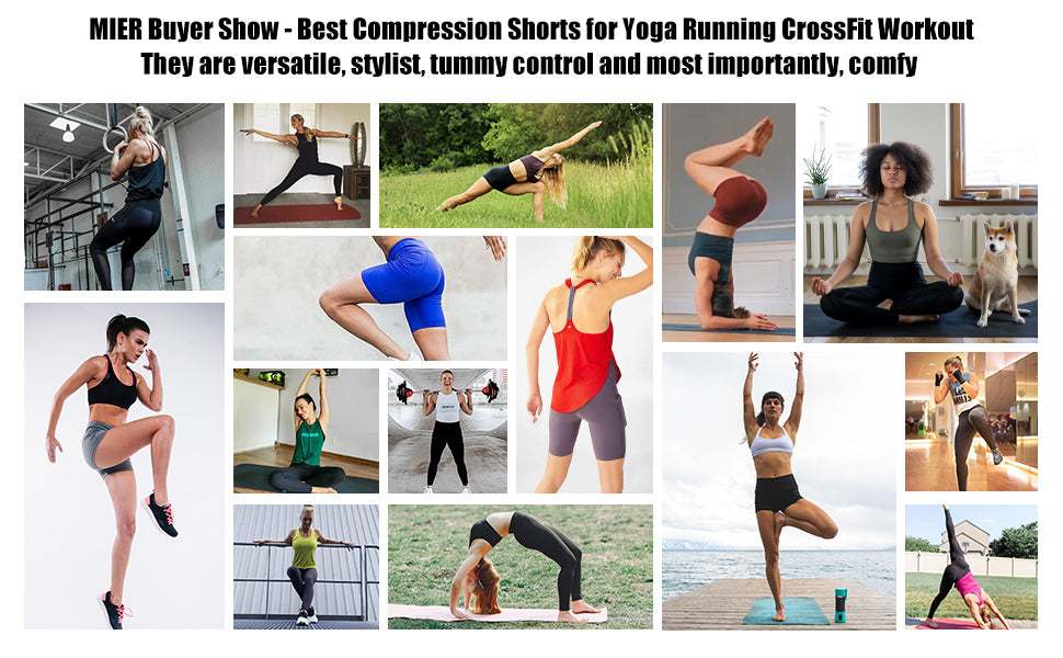 389# High Waist Compression shorts Workout Sports Running Yoga Gym