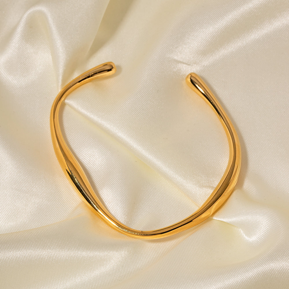 Water Wave Irregular Bangle