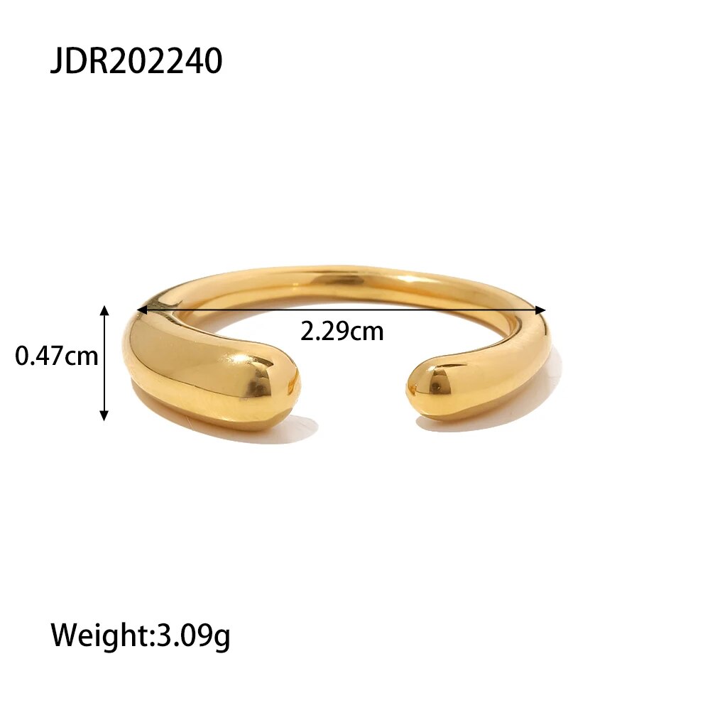 Gold Plated Irregular Open Ring