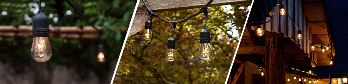 addlon 48FT LED Outdoor String Lights, Shatterproof commercial grade, dimmable
