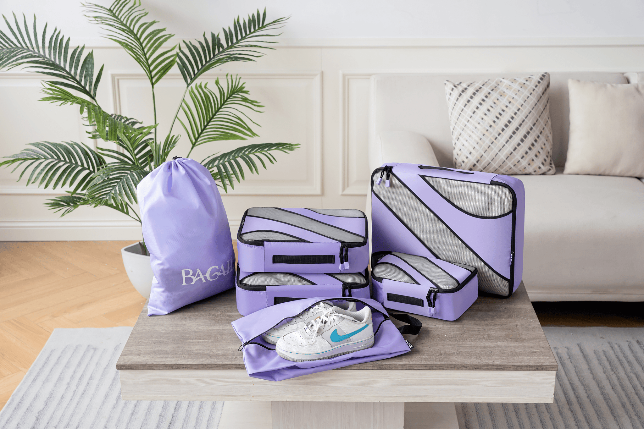 Packing Cubes,Travel Luggage Packing Organizers with Laundry Bag.Shoe Bag(6Set)