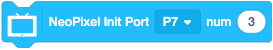 1 NeoPixel Init Port p7 num