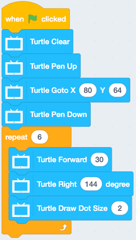 21 draw a five-pointed star