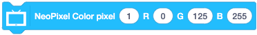 3 NeoPixel Color Pixel 1 R G B
