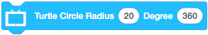 9 turtle circle radius 20 degree 360
