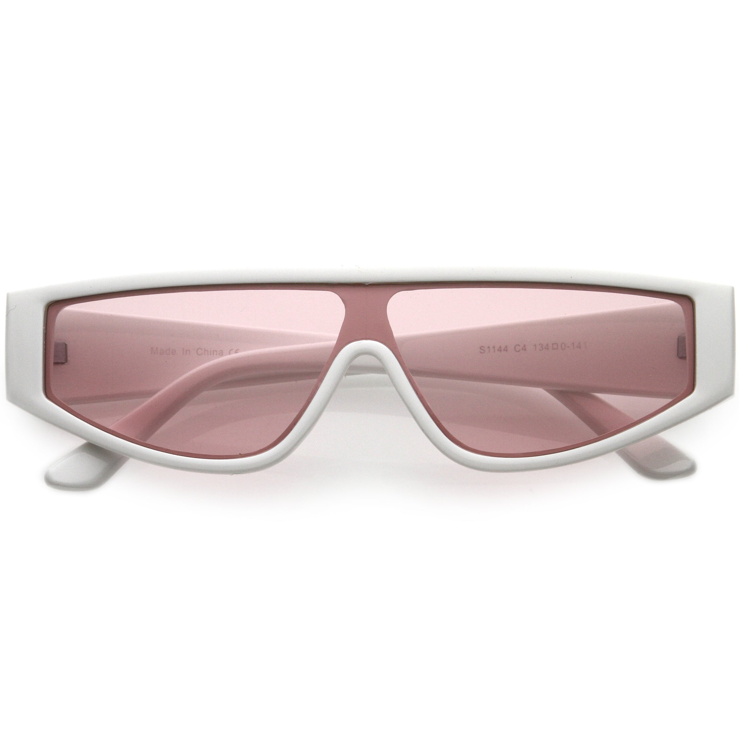 Cyber Chunky Flat Top Shield Mono Lens Sunglasses D107