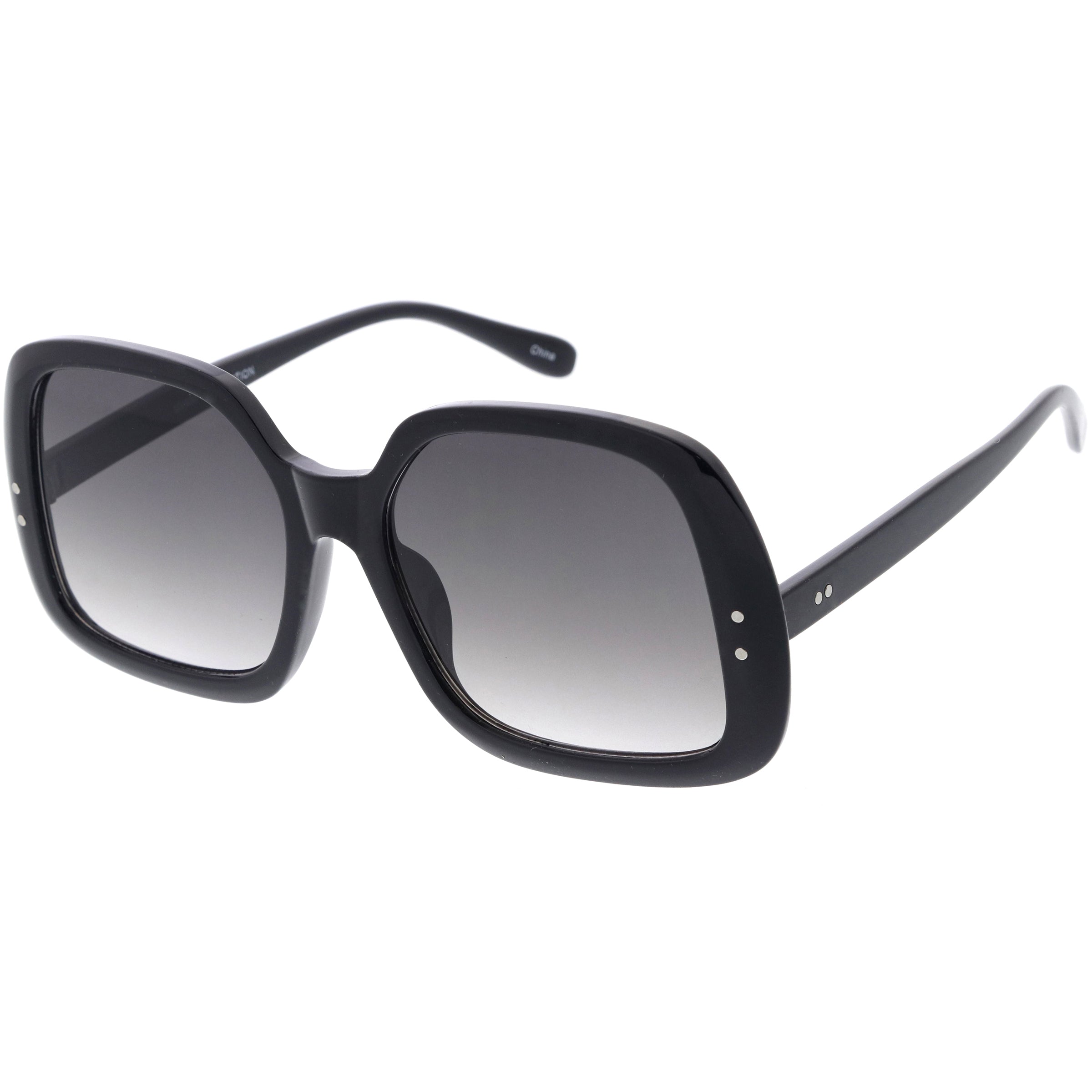 Glam Retro Fabulous Fashion Oversized Square Sunglasses D205