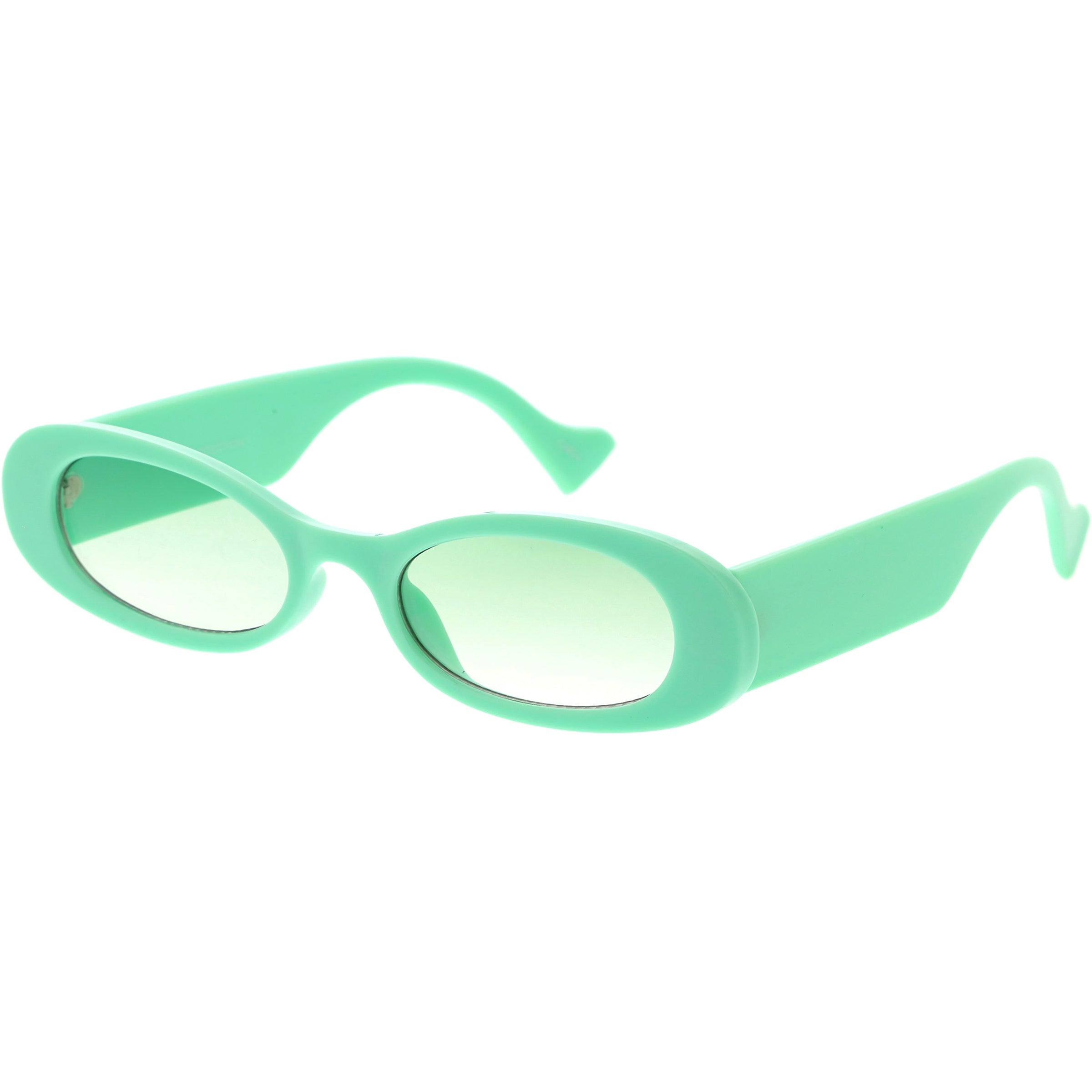 Colorful Pastel Retro Inspired Chunky Oval Sunglasses D296