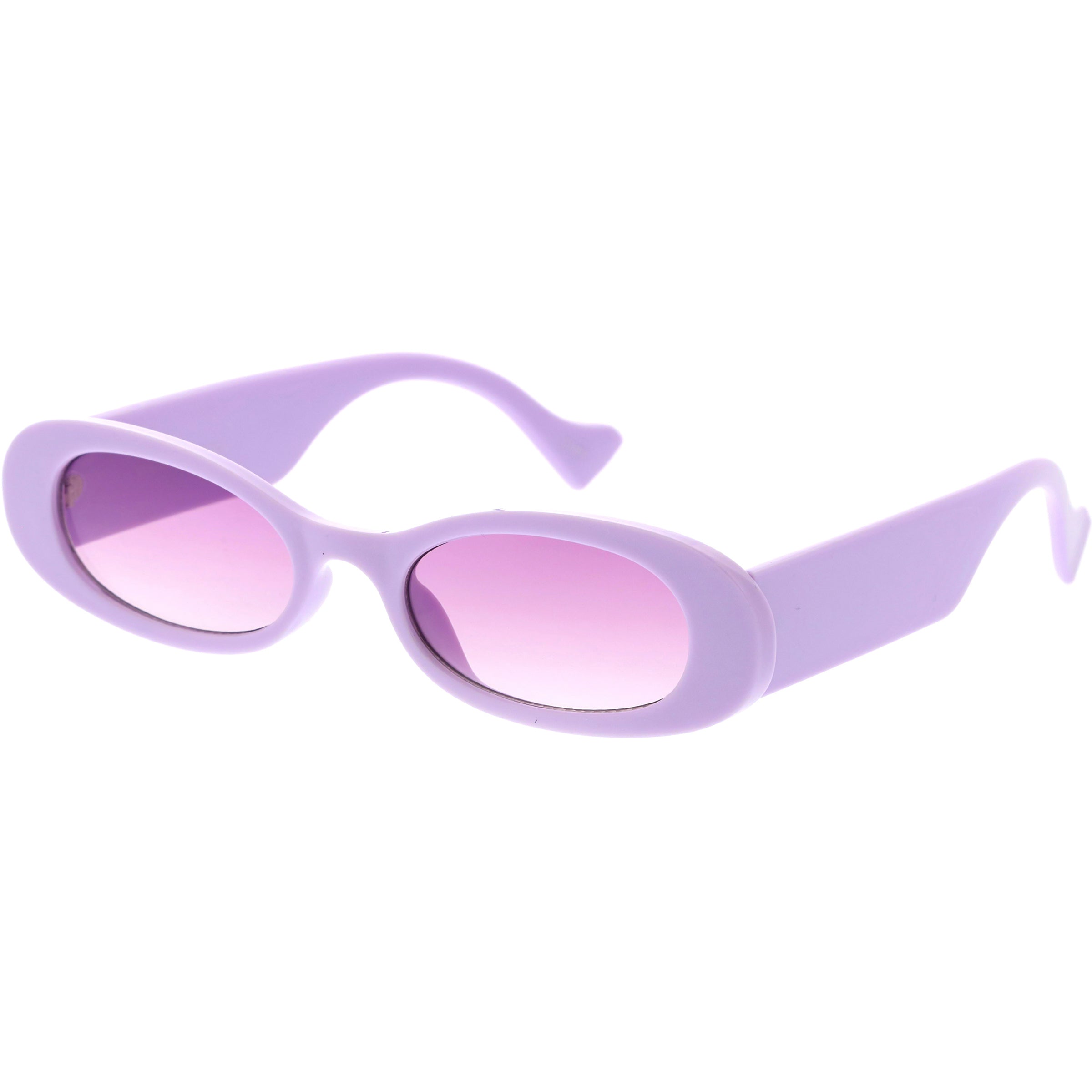 Colorful Pastel Retro Inspired Chunky Oval Sunglasses D296