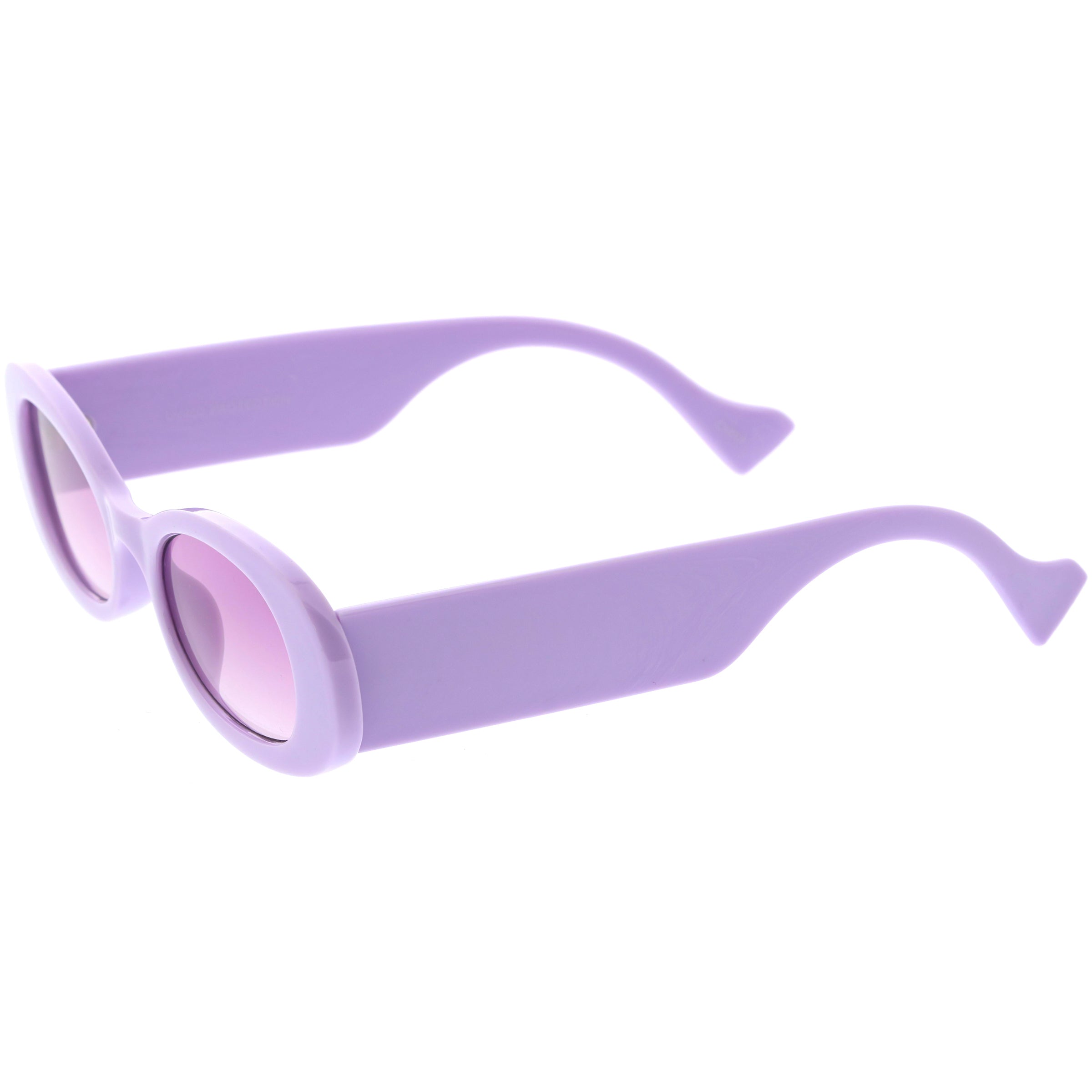 Colorful Pastel Retro Inspired Chunky Oval Sunglasses D296