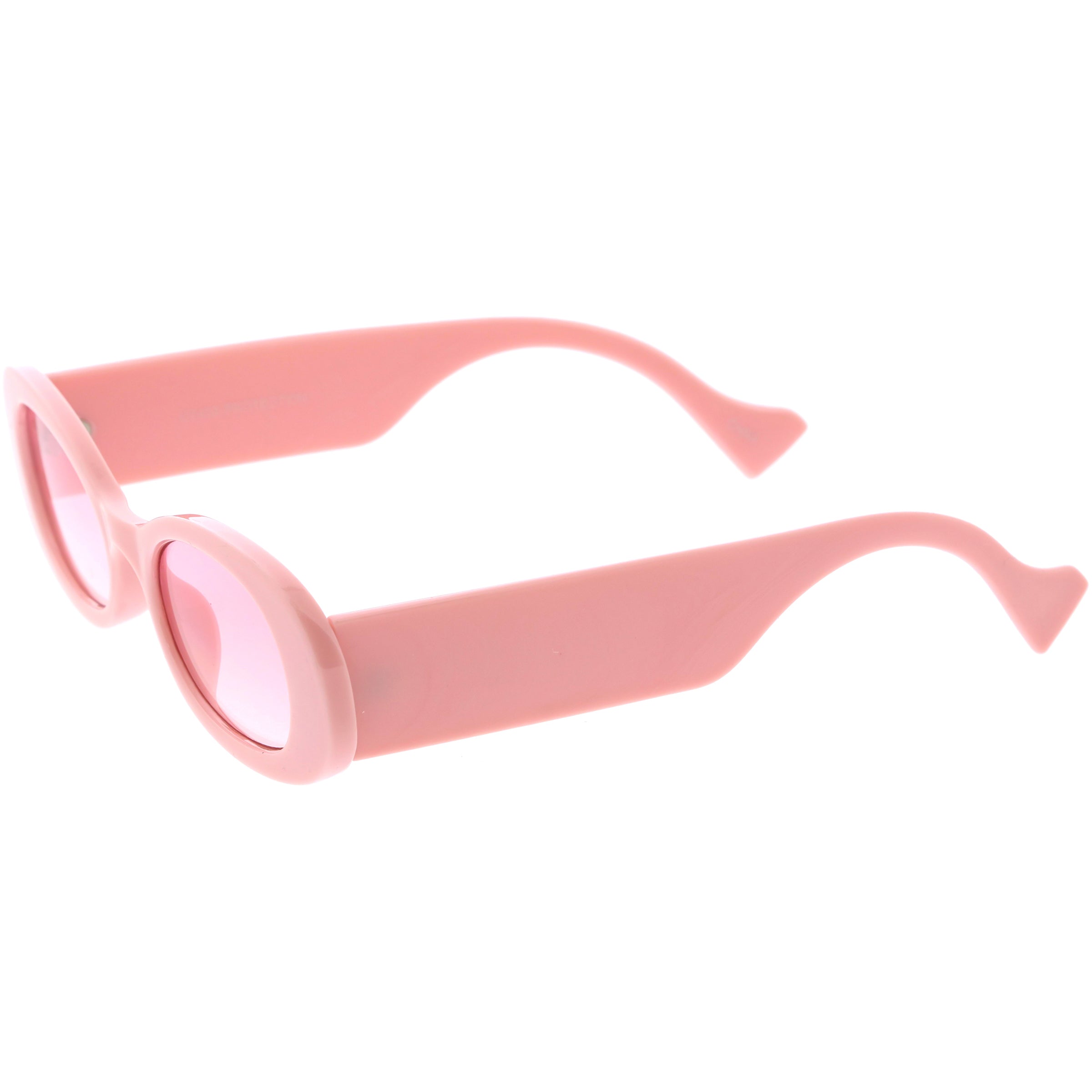 Colorful Pastel Retro Inspired Chunky Oval Sunglasses D296