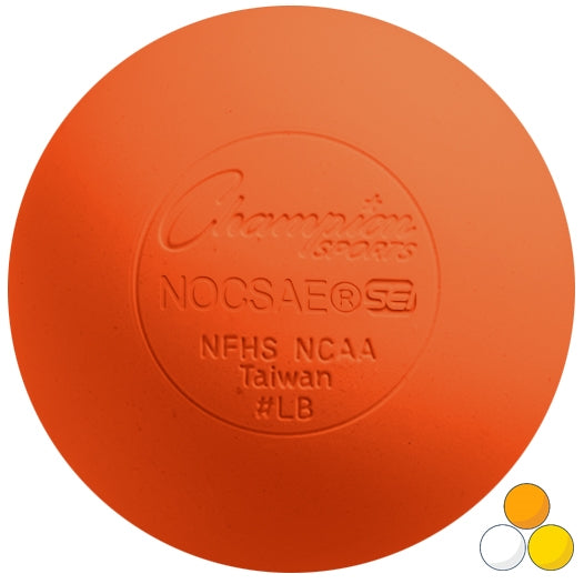 12 Orange Champion Sports Lacrosse Balls - Meets NOCSAE standard SEI Certified