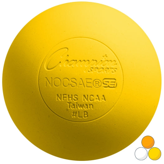 60 Yellow Champion Sports Lacrosse Balls meets NOCSAE standard SEI Certified