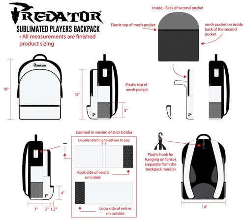 Riptides Lacrosse Custom Backpack