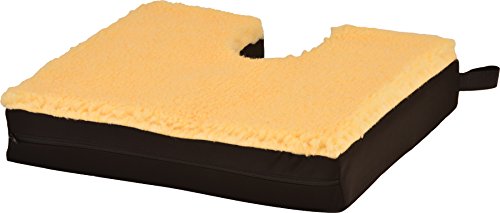 NOVA Sheep Skin Top - Coccyx Gel & Memory Foam Seat & Wheelchair Cushion, Thick Fleece Everyday Seat Cushion with Removable Cover, 3