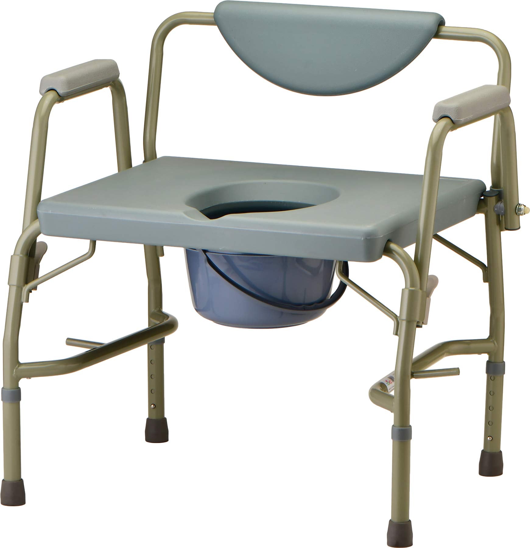 Heavy Duty Commode with Drop-Arm & Extra Wide Seat (8583)