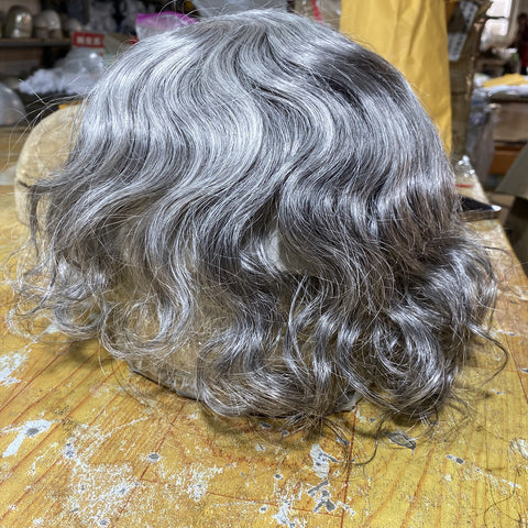 grey toupee for old men