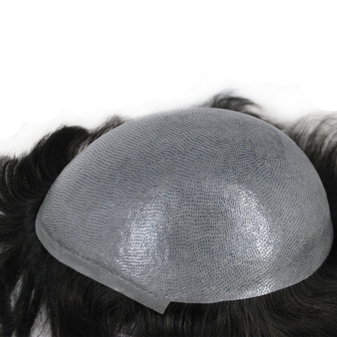 natural black hair toupee for men