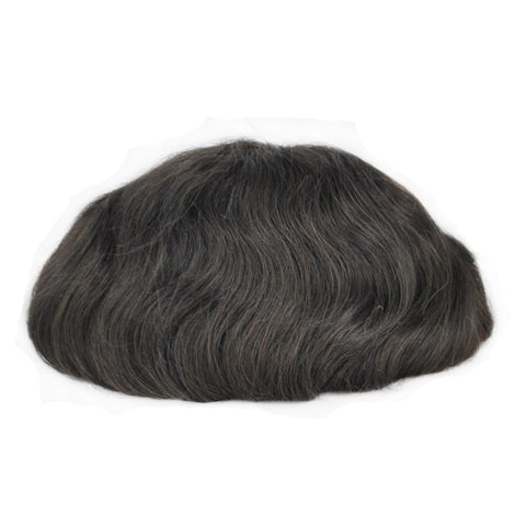 natural black hair toupee