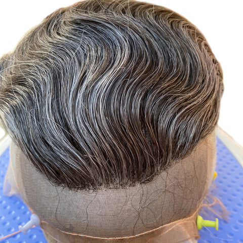 grey toupee french lace
