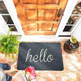 BIGA Home Decor Door Mat with Hello Wording Feature 4
