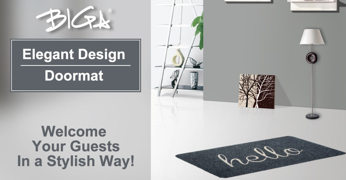 BIGA Home Decor Door Mat with Hello Wording Overview 1