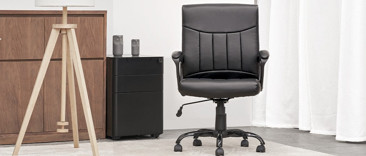 Clatina Lillo Leather Ergonomic Office Executive Chair Scene Shot 1