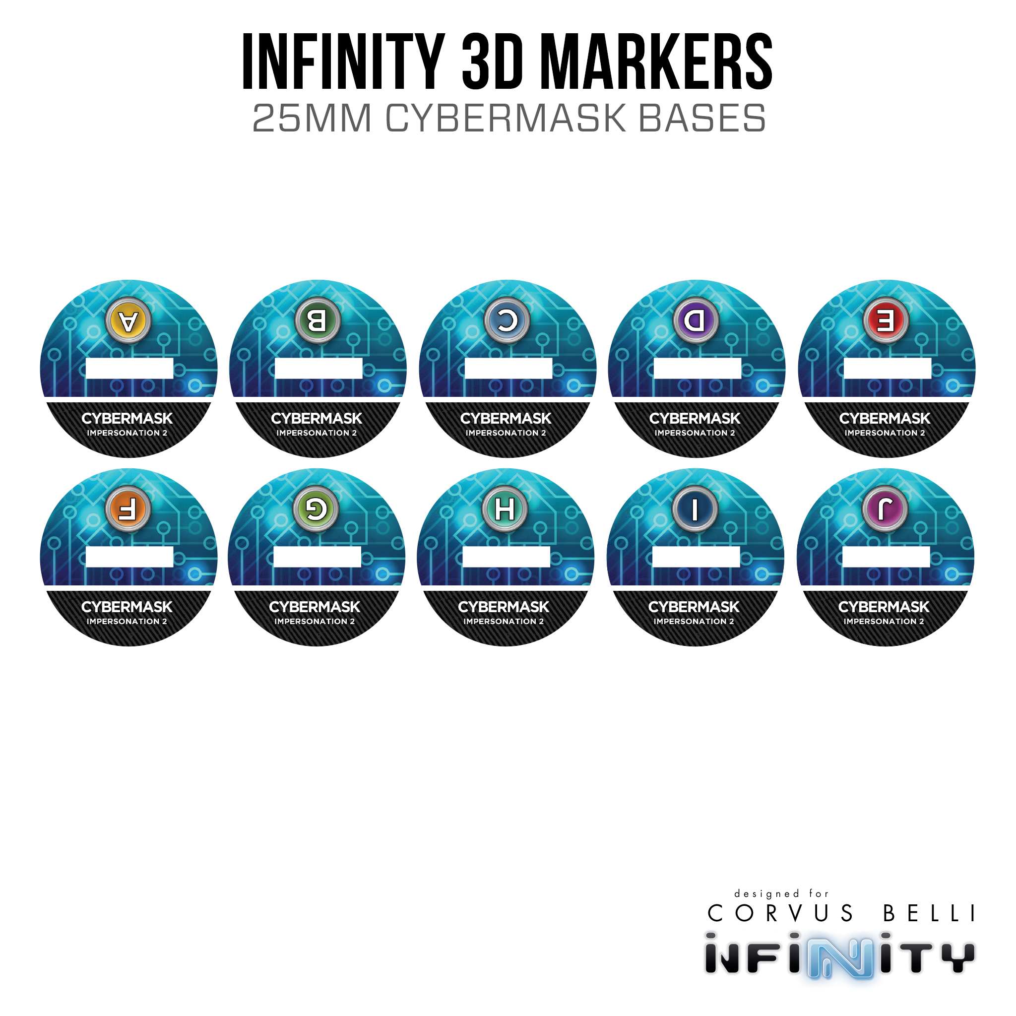 Infinity 3D Markers: Haidao (25mm Cybermask)