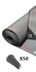 VOUNOT Privacy Netting 1,8 X 10 M Tuinafscherming 230 G/m² HDPE Shading Net 95 Rate Uv Bestendig Scheurbestendig Windscherm Met Gaten En Kabelbinders Grijs 750686762 VOUNOT Privacy Netting 1,8 X 10 M Tuinafscherming 230 G/m² HDPE Shading Net 95 Rate Uv Bestendig Scheurbestendig Windscherm Met Gaten En Kabelbinders Grijs 750686762