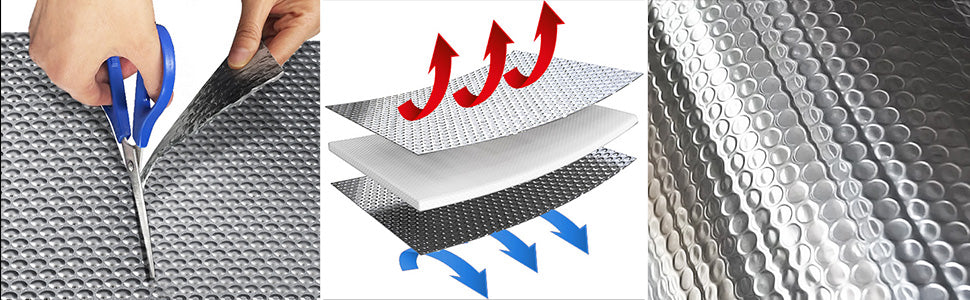 Isolant Thermique A Bulle Double Couche Aluminium Radiateur Reflecteur 1.22x10m 12 Isolant Thermique A Bulle Double Couche Aluminium Radiateur Reflecteur 1.22x10m -Atlantic Magasin