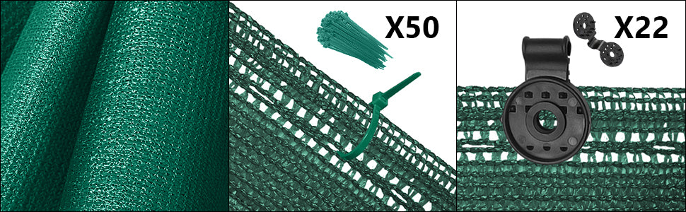 vounot® Brise Vue Occultant en HDPE 230g/m² avec Attaches Protection vounot® Brise Vue Occultant en HDPE 230g/m² avec Attaches Protection