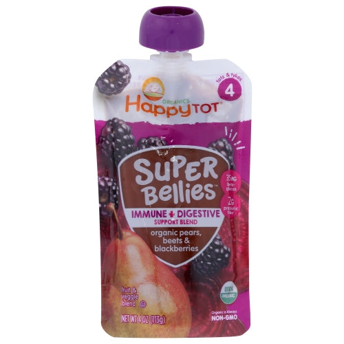 Happy Tot, Pouch Pear Beet Blkbry, 4 Oz