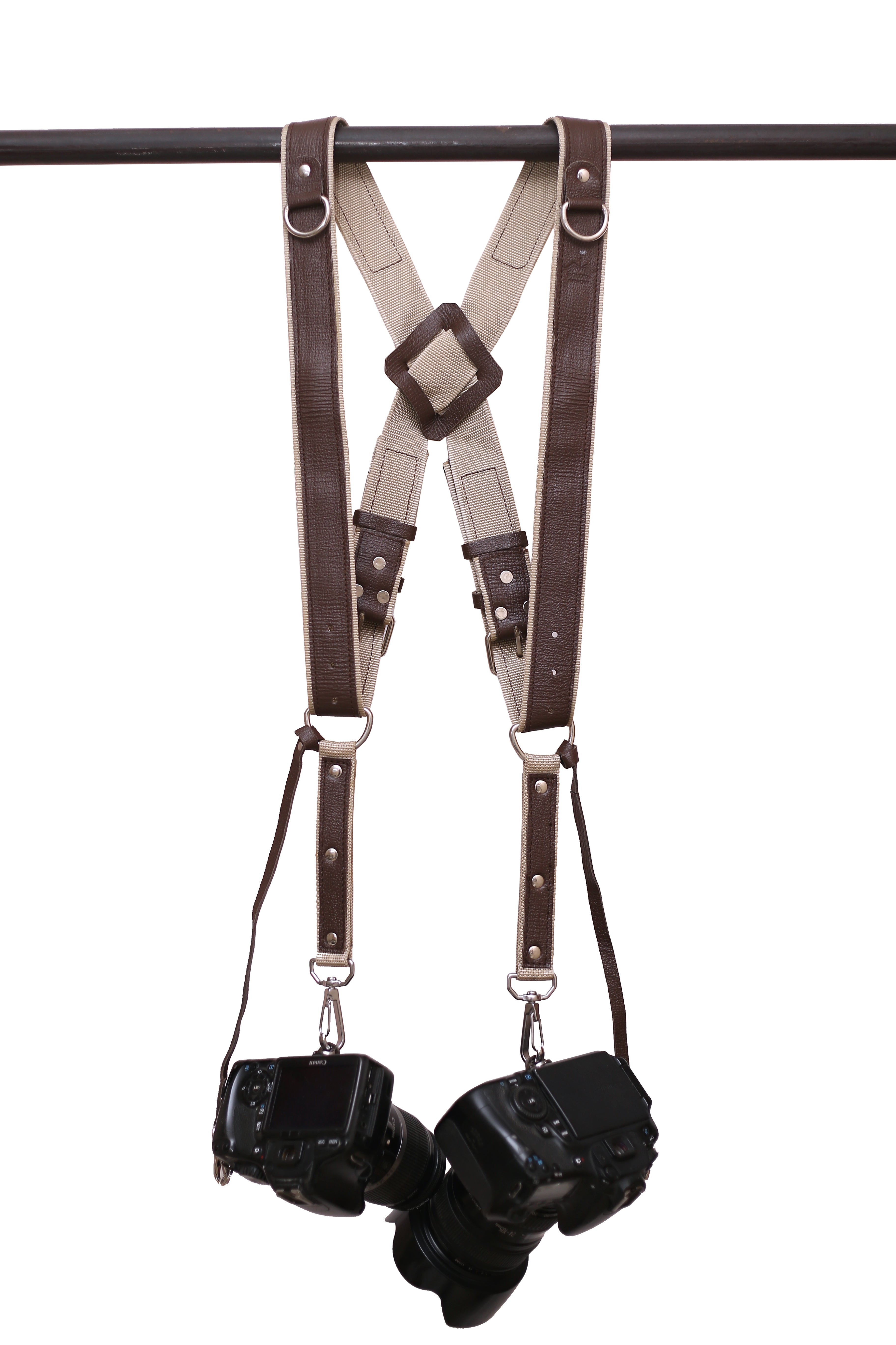 The Commando - Dual Leather & Nylon Camera Strap