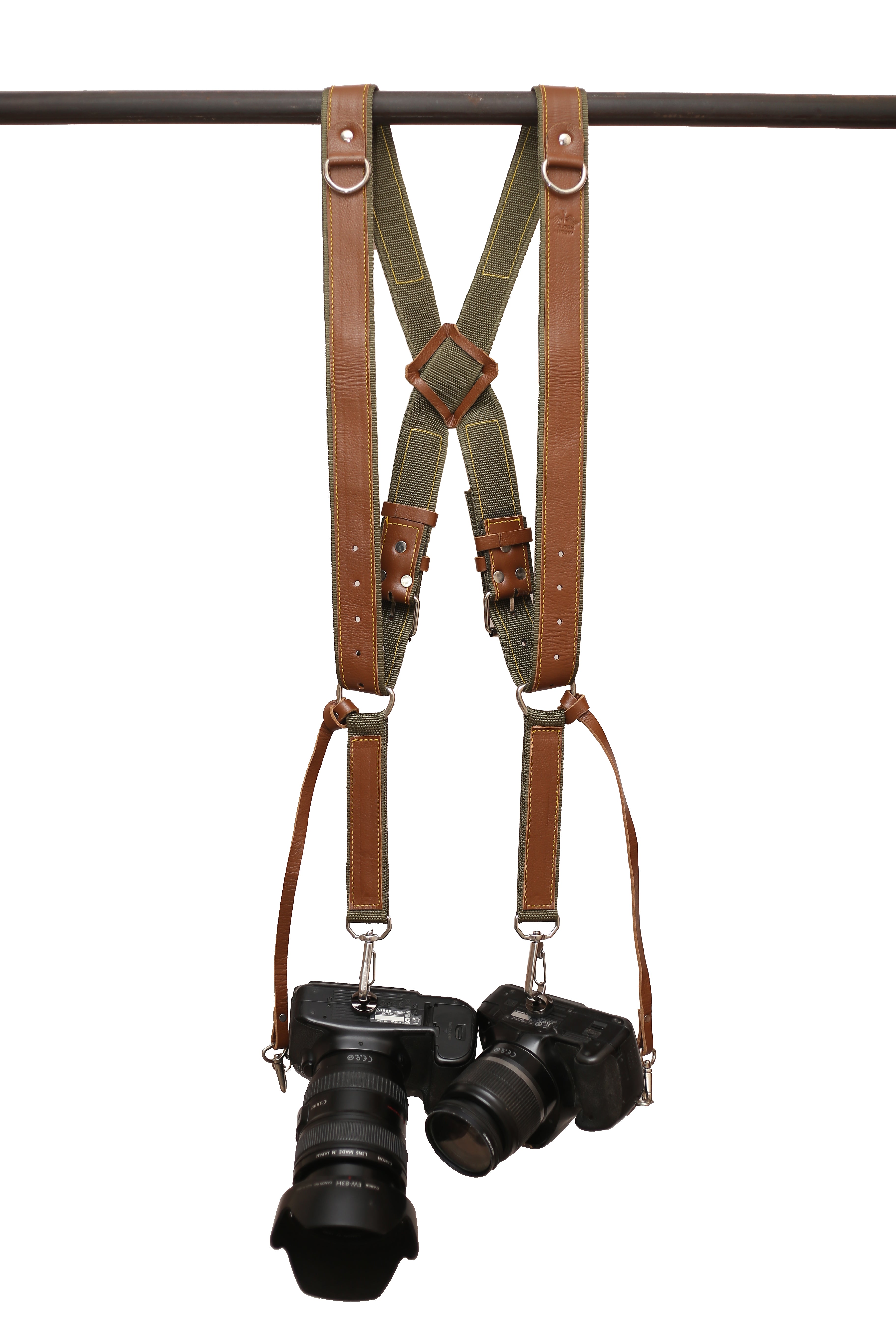 The Commando - Dual Leather & Nylon Camera Strap