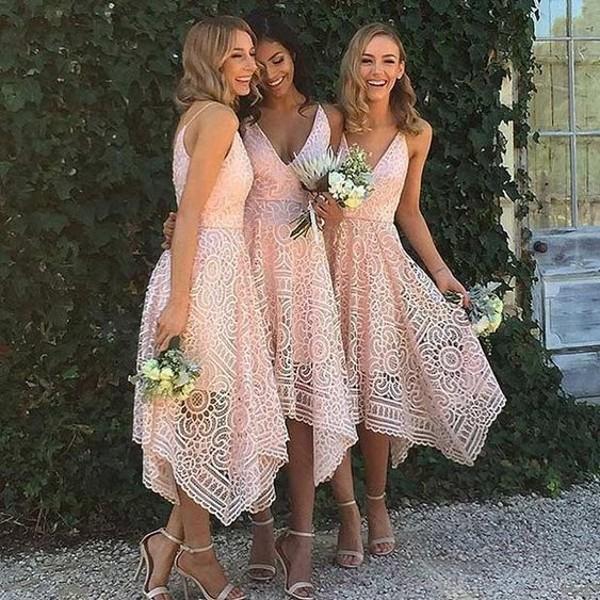 Tea-Length Bridesmaid Dress Lace