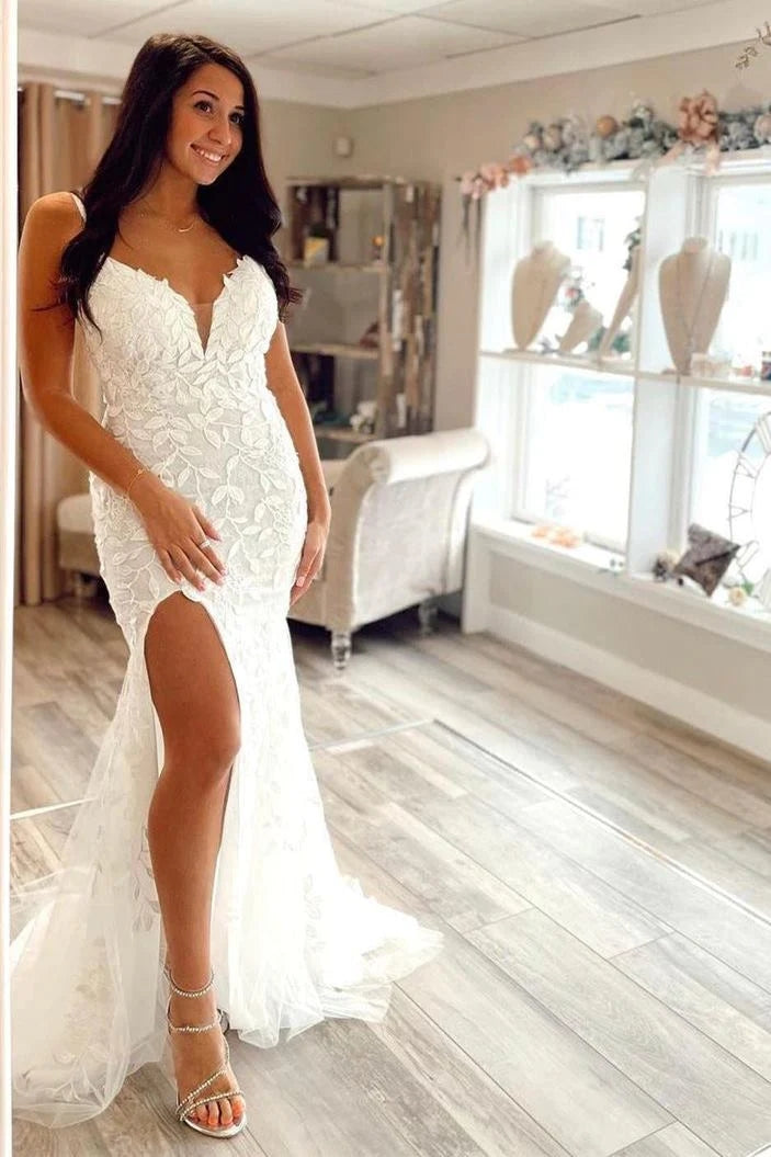 2023 White Lace Prom Dresses