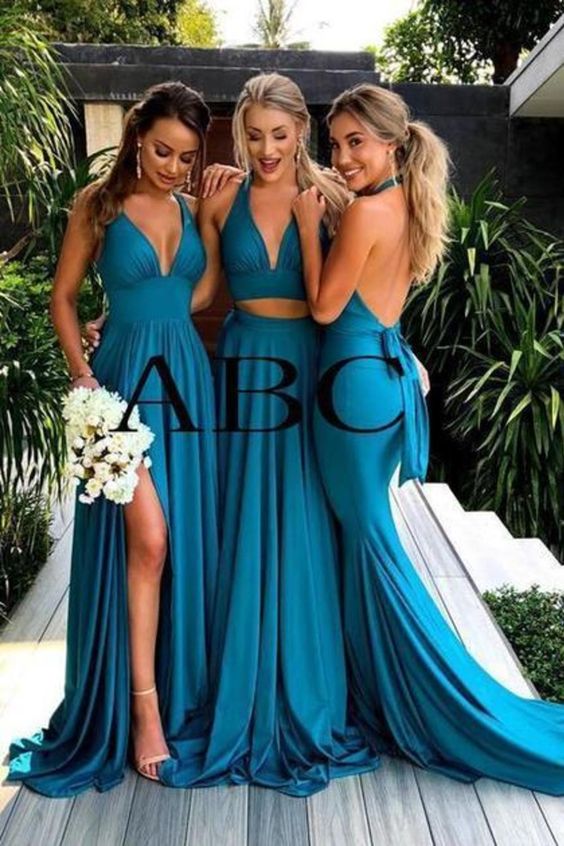 mismatched Turquoise Bridesmaid Dresses