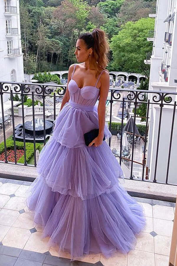 Long Prom Dresses Purple 2023
