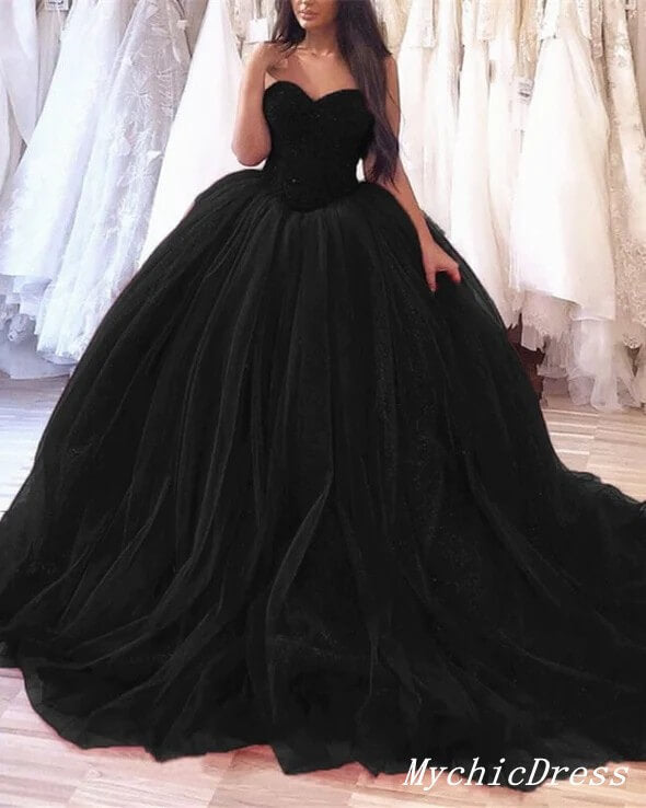 Black Gothic Wedding Dresses 2024