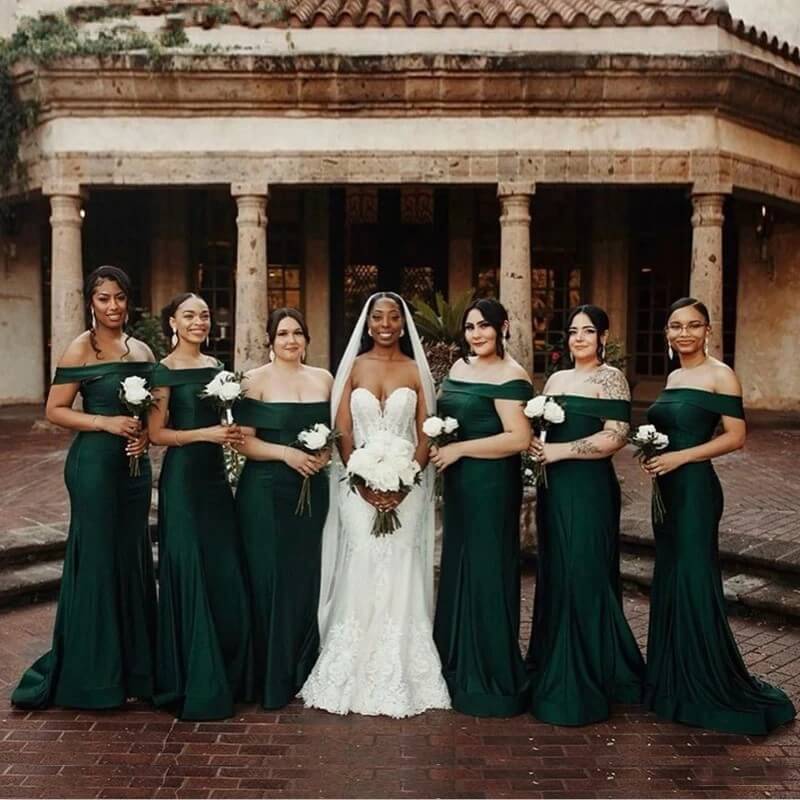 Cheap Dark Green Bridesmaid Dresses