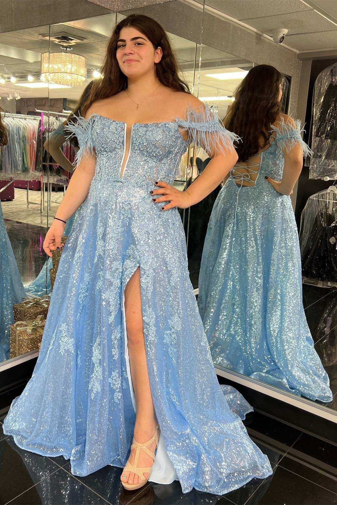 Blue Plus Size Prom Dresses 2023