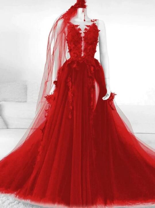 Red Lace Prom Dresses UK
