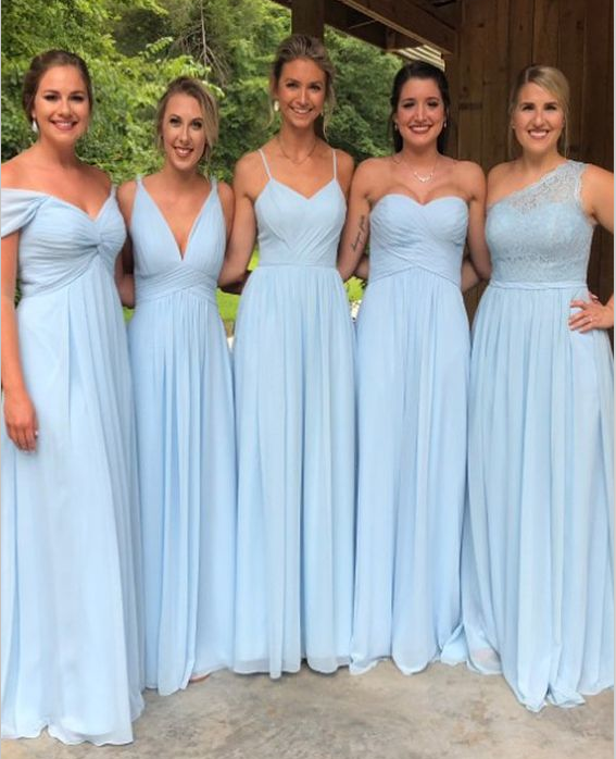 Cheap blue Bridesmaid Dresses 2023