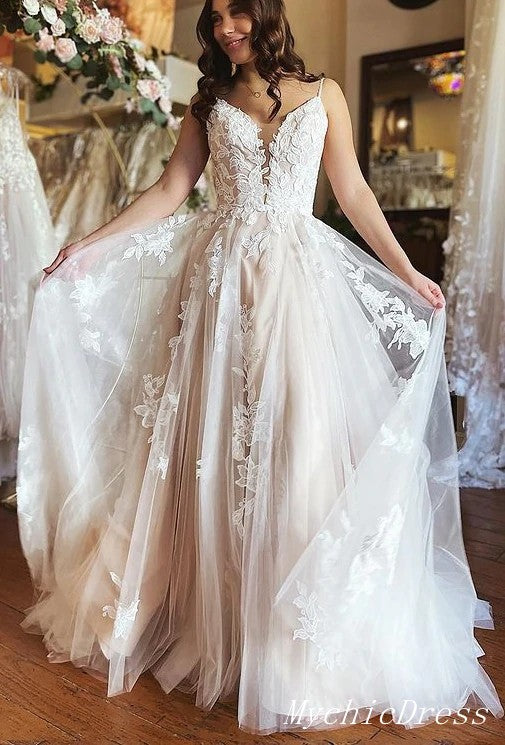 Lace Boho Casual Wedding Dresses