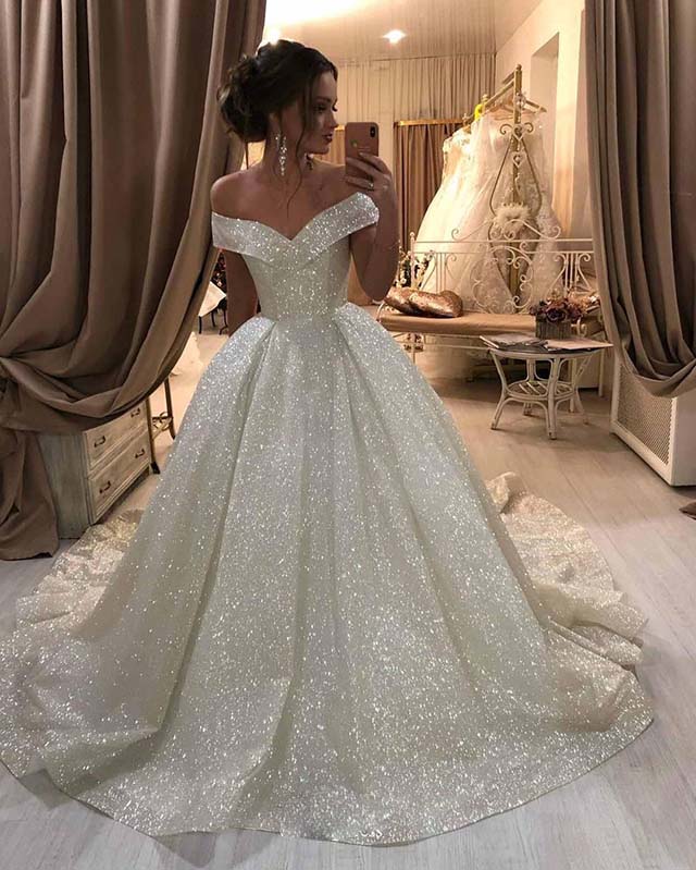 Sparkly Wedding Dresses Plus size