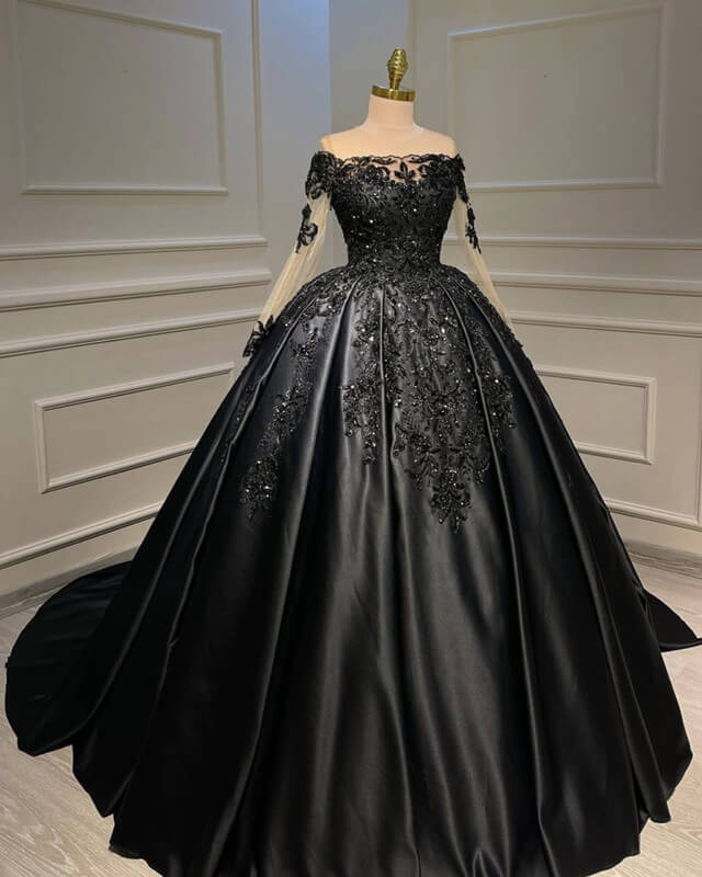 Plus Size Black Wedding Dresses UK