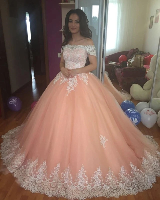Lace Quinceanera Dresses Pink